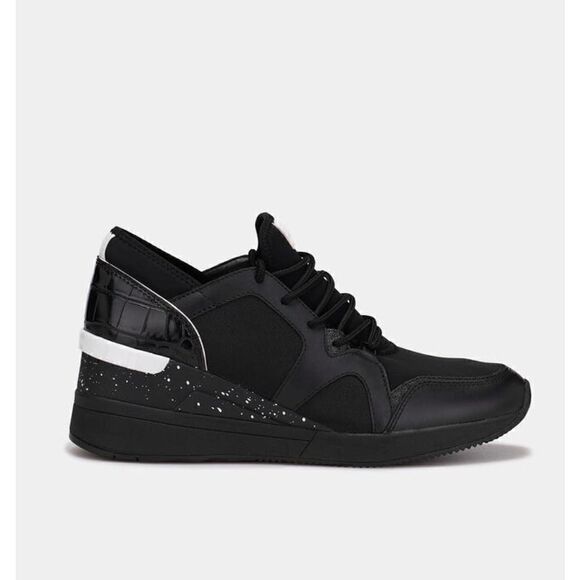 Michael kors/MK LIV platform signature black trainers/sneakers 10 - Picture 1 of 9